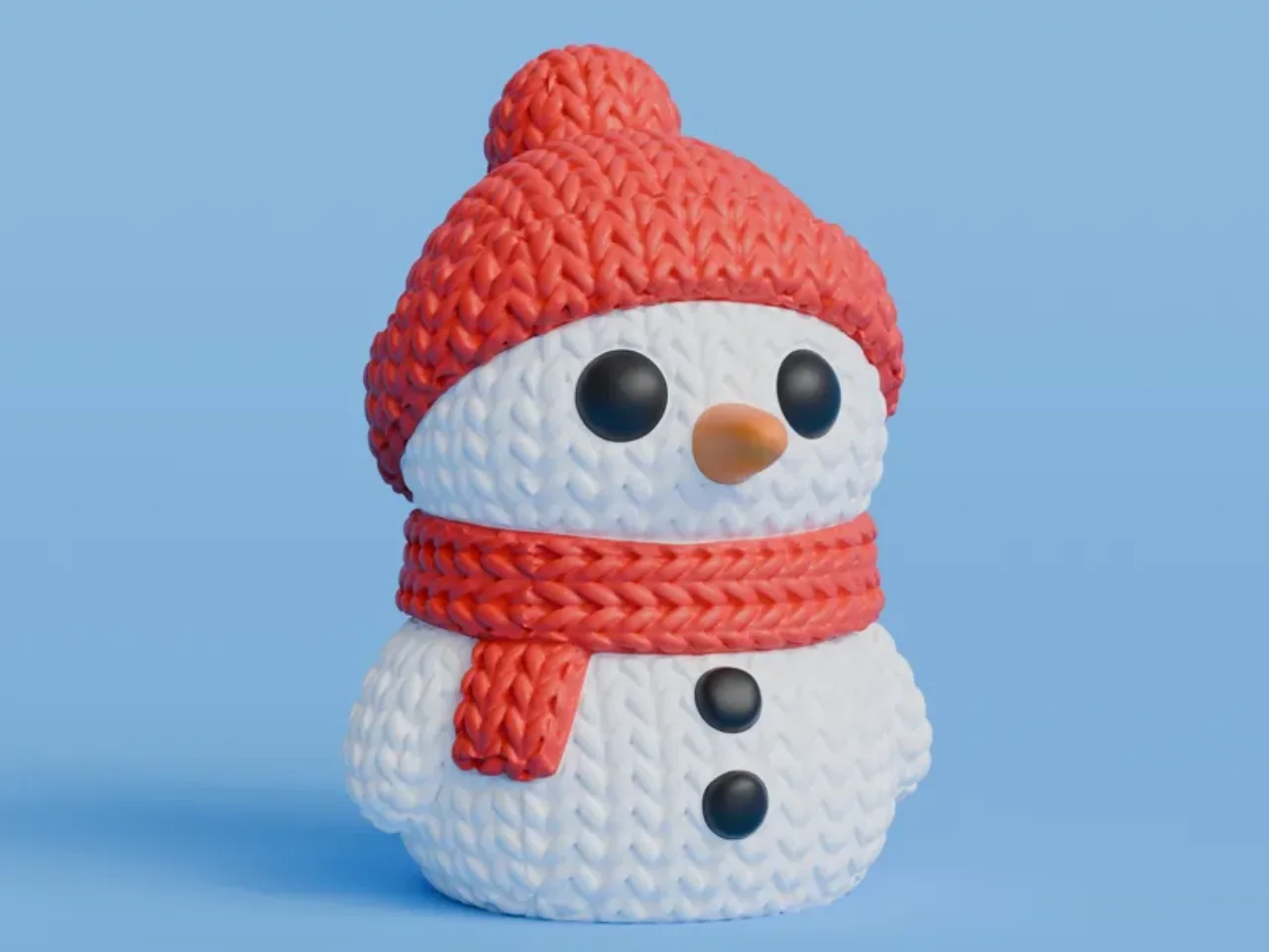 Boneco de Neve de Tricô - Natal